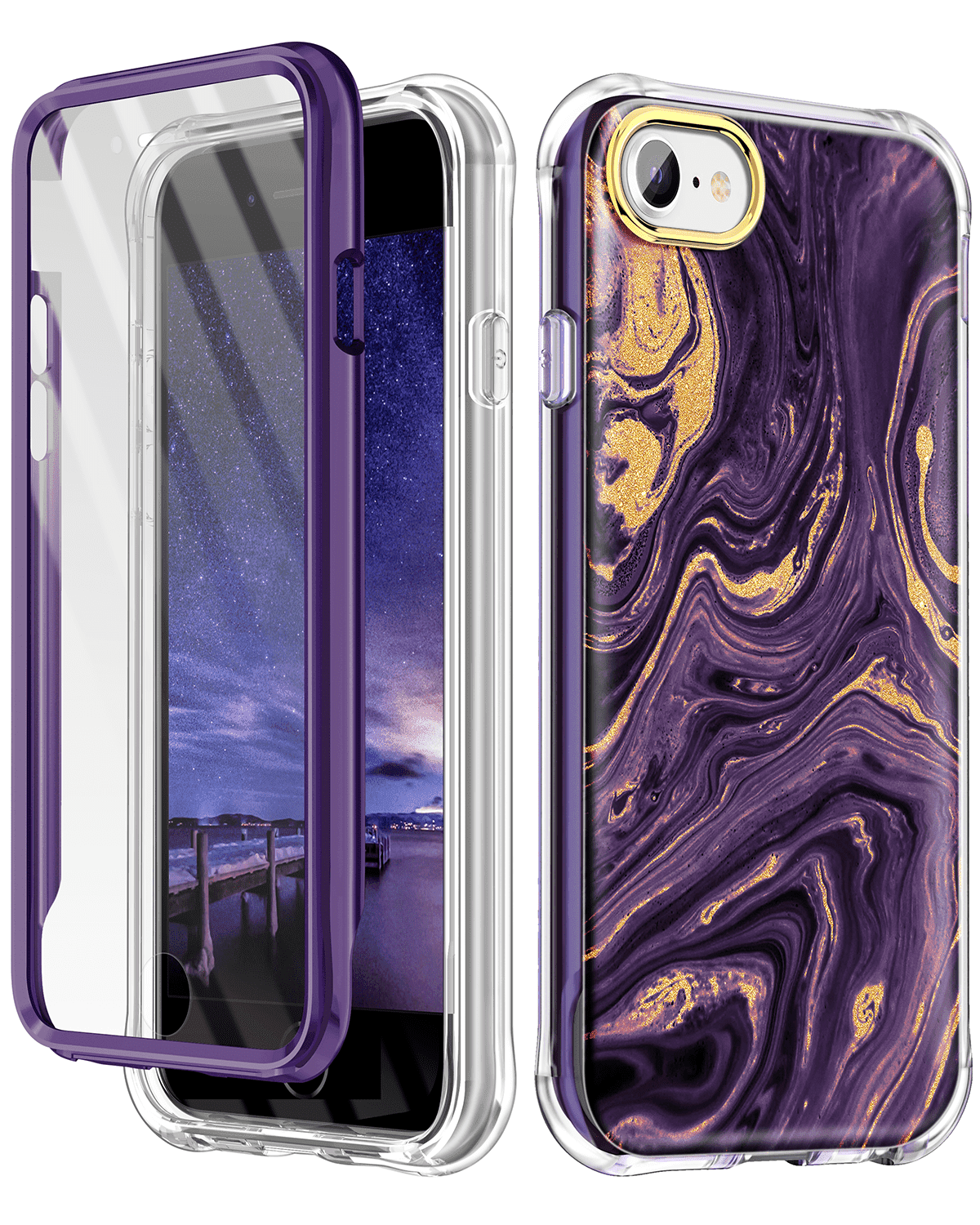 Deep Purple Roses Tough Case for iPhone®
