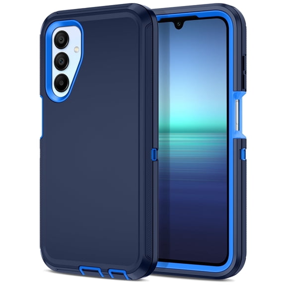 Petocase for Samsung Galaxy A15 5G Phone Case,Shockproof Dust/Drop Proof 3-Layer Protective Heavy Duty Durable Rugged Hybrid Cover for Galaxy A15 5G,Navy Blue