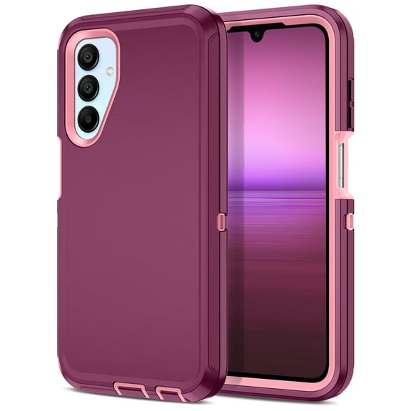 Petocase for Samsung Galaxy A15 5G Phone Case,Shockproof Dust/Drop Proof 3-Layer Protective Heavy Duty Durable Rugged Hybrid Cover for Galaxy A15 5G,Purple