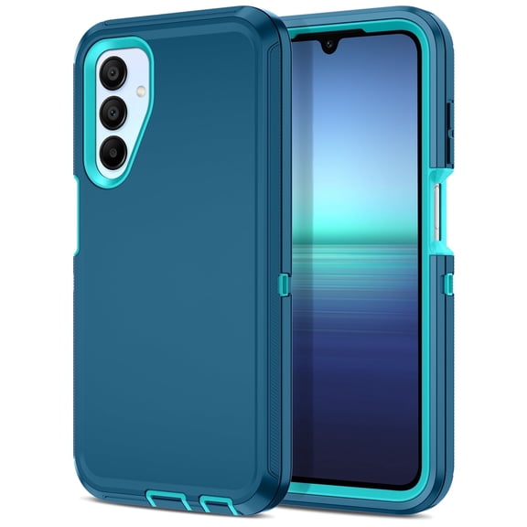 Petocase for Samsung Galaxy A15 5G Phone Case,Shockproof Dust/Drop Proof 3-Layer Protective Heavy Duty Durable Rugged Hybrid Cover for Galaxy A15 5G,Turquoise