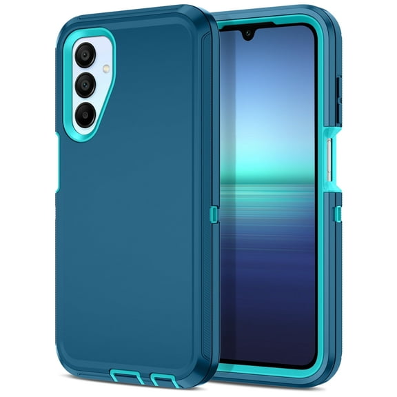 Petocase for Samsung Galaxy A15 5G Phone Case,Shockproof Dust/Drop Proof 3-Layer Protective Heavy Duty Durable Rugged Hybrid Cover for Galaxy A15 5G,Turquoise