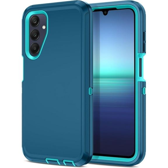 Petocase for Samsung Galaxy A25 5G Case,Shockproof Dust/Drop Proof 3-Layer Full Body Protection [Without Screen Protector] Rugged Heavy Duty Durable Cover,Turquoise