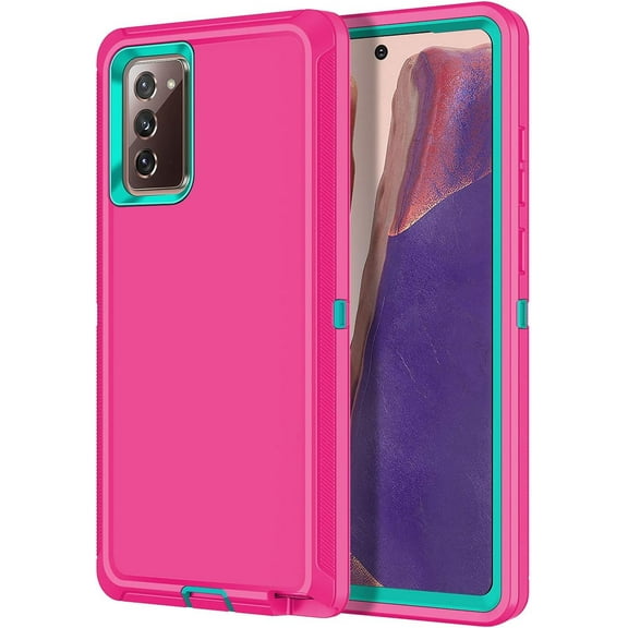 Petocase for Samsung Galaxy Note 20 Case,Shockproof 3 in 1 Protection [Without Screen Protector] Rugged Heavy Duty Cover Case for Samsung Galaxy Note 20 5G 6.7 inch,Pink