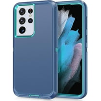 Petocase for Samsung Galaxy S21 Ultra 5G Case,Shockproof Dust/Drop Proof 3-Layer Full Body Protection [Without Screen Protector] Rugged Heavy Duty Cover Case,Blue