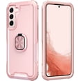 thumbnail image 1 of Petocase for Samsung Galaxy S22 Case,Heavy Duty Full Body Shockproof Kickstand with 360°Ring Holder Support Car Mount Hybrid Bumper Silicone Hard Back Cover,Rose Gold, 1 of 8