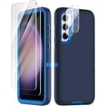 thumbnail image 1 of Petocase for Samsung Galaxy S23 Plus Case,with 2 Pack Screen Protector+2 Pack Camera Lens Protector Heavy Duty Shockproof Full Body Protection Phone Cover,Navy Blue, 1 of 7