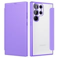 thumbnail image 1 of Petocase for Samsung Galaxy S23 Ultra Case [RFID Blocking], Slim Folio Flip Cover PU Leather Wallet Cover with Build in Lens Protector Clear Soft TPU Back,Purple, 1 of 7