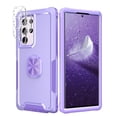 thumbnail image 1 of Petocase for Samsung Galaxy S23 Ultra Case,with 2 Pack Lens Protector Heavy Duty Full Body Shockproof Kickstand With 360° Ring Holder Support Car Mount,Purple, 1 of 8