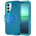 thumbnail image 1 of Petocase for Samsung Galaxy S24/S25 Case,Compatible with MagSafe,Military Grade Drop 3 Layer Protection Rugged Case,Magnetic Phone Cover for Galaxy S24/S2,Turquoise, 1 of 7