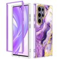 thumbnail image 1 of Petocase for Samsung Galaxy S24 Ultra 5G Case,Fashion Marble Pattern Slim Rugged Shockproof Protective Phone Cover for Women Girls Mens Boys,Deep Purple, 1 of 7