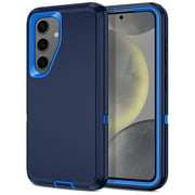 Petocase for Samsung Galaxy S25,Galaxy S24 Case,Shockproof Dust/Drop Proof 3-Layer Protection [Without Screen Protector] Rugged Heavy Duty Cover Case for Galaxy S25/S24,Navy Blue