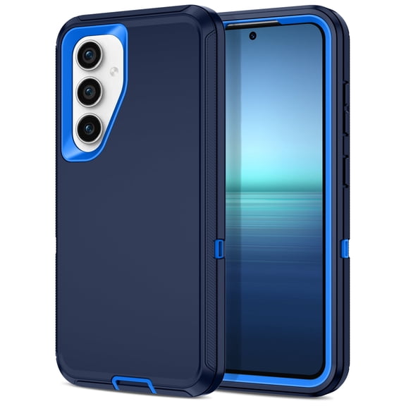 Petocase for Samsung Galaxy S25 Plus,S24 Plus Case,Shockproof Dust/Drop Proof 3-Layer Protection Rugged Heavy Duty Cover Case for Galaxy S25 Plus/S24 Plus,Navy Blue