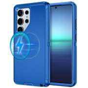 Petocase for Samsung Galaxy S25 Ultra Case,Compatible with MagSafe,Military Grade Drop 3 Layer Protection Rugged Case,Magnetic Phone Cover for Galaxy S25 Ultra,Navy Blue