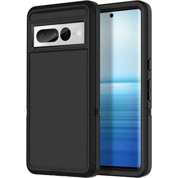 Petocase for Google Pixel 7 Pro Case,Shockproof Dust/Drop Proof Full Body Protection Rugged Heavy Duty Durable Phone Cover,Black