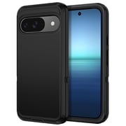 Petocase for Google Pixel 9/Google Pixel 9 Pro Case (2024),Shockproof Rugged Military Grade Heavy Duty Protective Case,Black