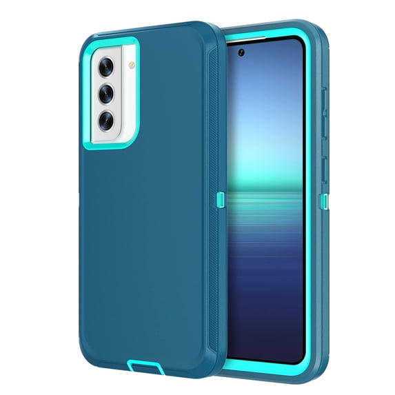 Petocase Heavy Duty Silicone Rugged Cell Phone Case with Screen Protector for Samsung Galaxy S21 FE