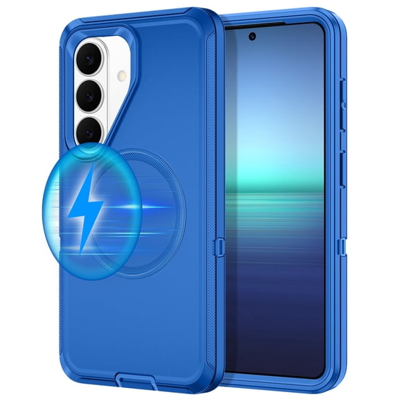 Petocase for Samsung Galaxy S26 Plus Case,Magnetic Military-Grade Drop 3 Layer Protection Rugged Phone Cover for Galaxy S26 Plus,Navy Blue