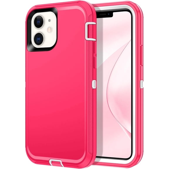 Petocase for iPhone 11 Case,Shockproof Rugged Full Body Protection [No Screen Protector] Heavy Duty Dust/Drop Proof 3-Layer Durable Cover Case,Pink