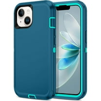 Petocase for iPhone 14 Plus Case,Shockproof Rugged Full Body Protection Heavy Duty Dust/Drop Proof 3-Layer Durable Cover Case,Turquoise