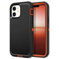 thumbnail image 1 of Petocase for iPhone 11 Case,Shockproof Rugged Full Body Protection [No Screen Protector] Heavy Duty Dust/Drop Proof 3-Layer Durable Cover Case,Black/Orange, 1 of 8