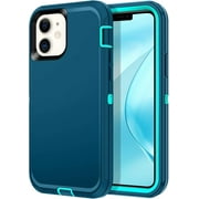 Petocase for iPhone 11 Case,Shockproof Rugged Full Body Protection [No Screen Protector] Heavy Duty Dust/Drop Proof 3-Layer Durable Cover Case,Turquoise