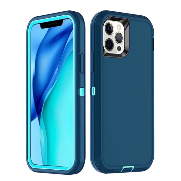 Petocase for iPhone 12/iPhone 12 Pro Case,Shockproof Rugged Full Body Protection Heavy Duty Dust/Drop Proof 3-Layer Cover Case for iPhone 12/iPhone 12 Pro Case 6.1 inch 2020,Green