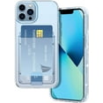 thumbnail image 1 of Petocase for iPhone 13 Pro Max Wallet Case,Card Holder Slot Ultra Bling Slim Thin Clear Flexible TPU Gel Rubber Soft Skin Silicone Protective Phone Cover,Crystal Clear, 1 of 7
