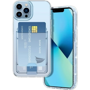 Petocase for iPhone 13 Pro Max Wallet Case,Card Holder Slot Ultra Bling Slim Thin Clear Flexible TPU Gel Rubber Soft Skin Silicone Protective Phone Cover,Crystal Clear