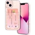 thumbnail image 1 of Petocase for iPhone 13 Wallet Case,Card Holder Slot Ultra Bling Slim Thin Clear Flexible TPU Gel Rubber Soft Skin Silicone Protective Phone Cover,Clear, 1 of 7