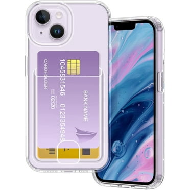 Petocase for iPhone 14 Wallet Case,Card Holder Slot Ultra Slim Thin Clear Flexible TPU Gel Rubber Soft Skin Silicone Protective Phone Cover for Apple iPhone 14,Clear