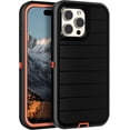 thumbnail image 1 of Petocase for iPhone 15 Pro Max Case,Heavy Duty 3-Layer[Shockproof][Dropproof][Dust-Proof] Durable Military Grade Full Body Rugged Protection Cover Case,Black/Orange, 1 of 8