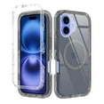 thumbnail image 1 of Petocase for iPhone 16 Plus Case,Clear [Non Yellowing] [Compatible with MagSafe] Shockproof Protection Rugged Heavy Duty Cover Case for iPhone 16 Plus 6.7",Clear Black, 1 of 7