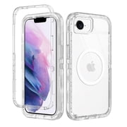 Petocase for iPhone 16e Case,Compatible with MagSafe,Shockproof Military-Grade Protection Cover,Slim Anti-Yellowing and Anti-Scratch Magnetic Phone Case for iPhone 16e 6.1'' 2025,,Clear