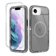 Petocase for iPhone 16e Case,Compatible with Mag-Safe,Shockproof Military-Grade Protection Cover,Slim Anti-Yellowing and Anti-Scratch Magnetic Phone Case for iPhone 16e 6.1'' 2025,,Clear Black