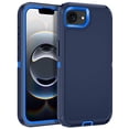 thumbnail image 1 of Petocase For iPhone 16e Case,iPhone 17e Case,Military-Grade Protection Shockproof Dust/Drop Proof 3 in 1 Rugged Heavy Duty Durable Cover 6.1 inch,Navy Blue, 1 of 8