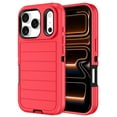 thumbnail image 1 of Petocase for iPhone 17 Pro Case,Shockproof Rugged Protection [No Screen Protector] Heavy Duty Dust/Drop Proof 3-Layer Durable Cover for iPhone 17 Pro 6.3'' Case,Red/Black, 1 of 8