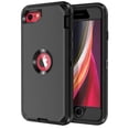 thumbnail image 1 of Petocase for iPhone SE 2022/2020 Case Built-in Screen Protector Shockproof Dust/Drop Proof 3 in 1 Full Body Rugged Heavy Duty Durable Cover for Apple iPhone SE 3rd/2nd Gen 4.7,Black, 1 of 8