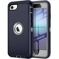thumbnail image 1 of Petocase for iPhone SE 2022/2020 Case,with Built-in Screen Protector Shockproof Dust/Drop Proof Full Body Rugged Heavy Duty Durable Phone Cover for Apple iPhone SE 3rd/2nd Gen 4.7,Blue/Grey, 1 of 8