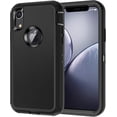 thumbnail image 1 of Petocase for iPhone XR Case,Shockproof Dust/Drop Proof 3-Layer Full Body Protection [Without Screen Protector] Rugged Heavy Duty Durable Cover Case,Black, 1 of 6
