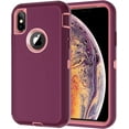 thumbnail image 1 of Petocase for iPhone Xs Max Case,Shockproof Dust/Drop Proof 3-Layer Full Body Protection [Without Screen Protector] Rugged Heavy Duty Durable Cover Case,Purple/Pink, 1 of 6