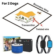 Jewyow Electric Dog Fence Underground Fences with 2 Rechargeable Waterproof Collars for dogs