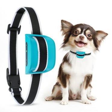 Smart Bark Collar for Dogs – No Shock Dog Bark Collar with Beep & Vibration, prong collar for small dogs(Blue)