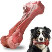 Petyida Dog Chew Toys for Aggressive Chewers, Beef Flavor Durable Teething Bones for Large Dogs, Under 10