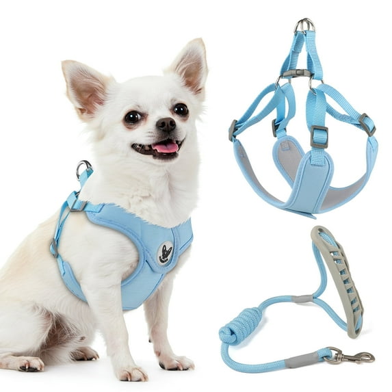 Jewyow Small Dog Harness No Pull – Adjustable Puppy Vest Harness for Tiny Dogs & Cats, Soft Breathable Mesh Pet Harness, Lightweight Step-in Design