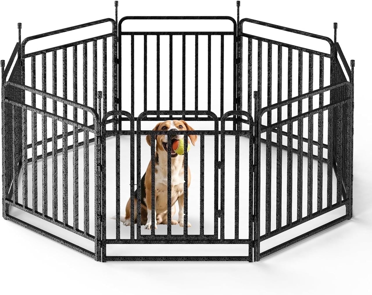 Petorldog Dog Playpen 32” Height 8 Panels dog Fence,Thickened Portable Pet Pen with Handle & Strap, Easy Install Curved Panel Design for Indoor & Outdoor Use