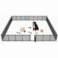 thumbnail image 1 of Petorldog 32" Metal Dog Playpen, 32 Panels Portable Fence for Indoor & Outdoor Use (Black-Silver), 1 of 6