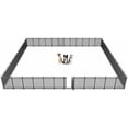 thumbnail image 1 of Petorldog dog playpen 40" Height, 48 Panels Heavy Duty Large Metal dog fence outdoor for yard, outdoor use for RV Camping (Black-Silver), 1 of 6