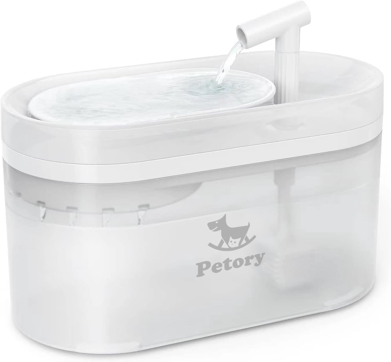Petory Automatic Quiet 2.5L/84oz BPA-Free Cat Water Fountain with 2 Replacement Filters