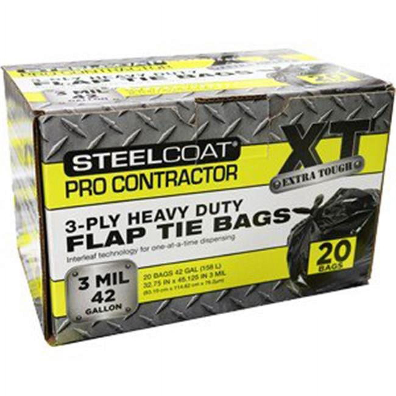 Pro Contractor Trash Bag Bundle, Flap Tie (2 Boxes, 2 Sizes) – Blazer Brand