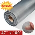thumbnail image 1 of Petoto 304 Stainless Steel Screen Mesh Roll, 3.93 x 98.4 feet Window Screen Rolls Replacement for Door Porch Patio Sliding Screening, 1 of 12